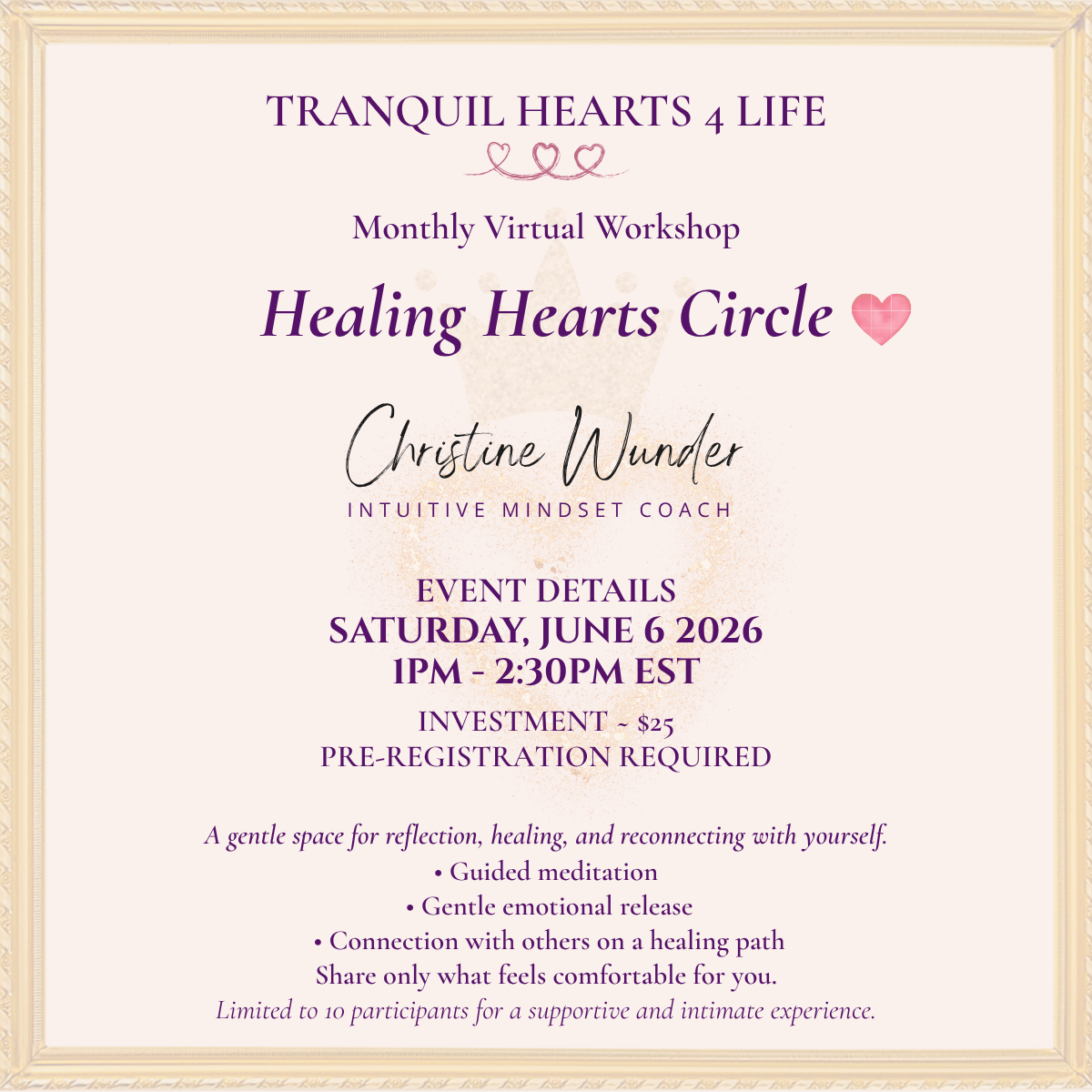 Healing Hearts Circle Virtual Workshop