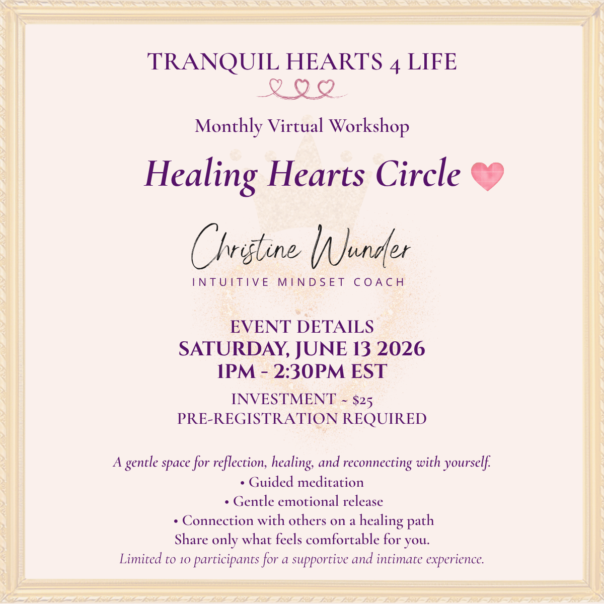 Healing Hearts Circle Virtual Workshop